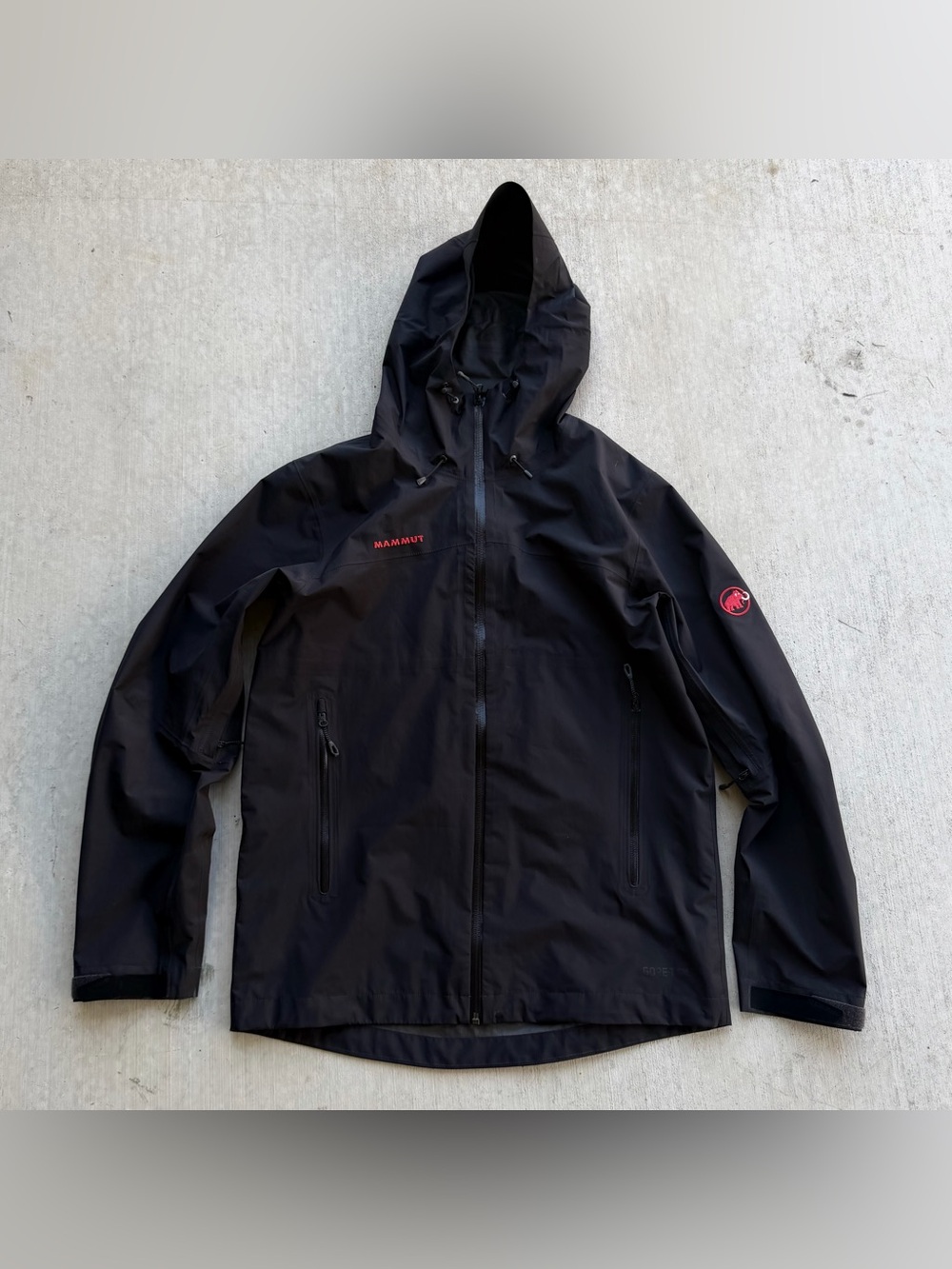 Mammut Wenaha Goretex Hard shell Rain Jacket Men Size Medium Black Outdoor